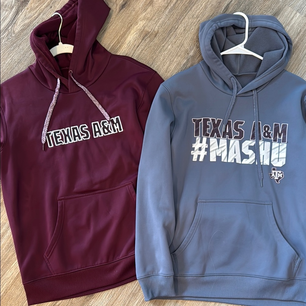 Adidas TAMU Maroon and Gray Hoodies - Large